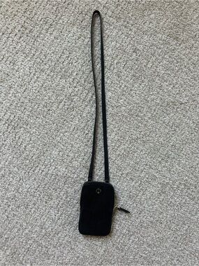 kate spade Black Pebbled Leather Crossbody Phone Pouch